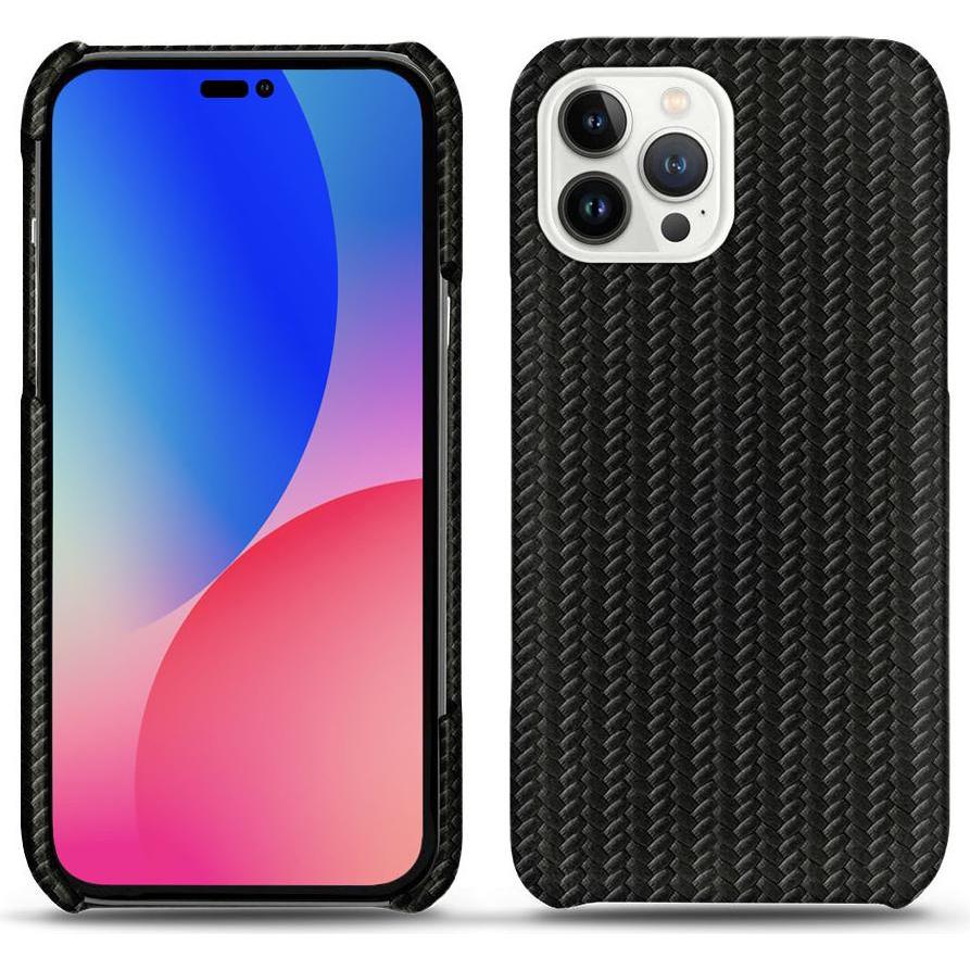 Noreve Lederschutzhülle (Apple iPhone 14 Pro Max), Smartphone Hülle, Schwarz