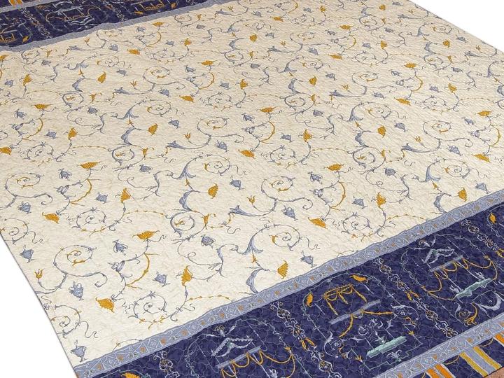 Produktbild Bassetti OPLONTIS sprei, katoen, blauw, 220x255 (255 x 220 cm)