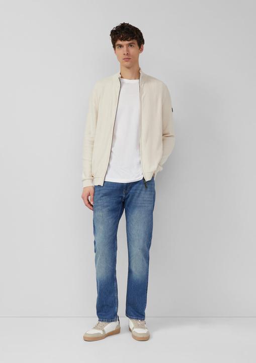 Produktbild s.Oliver Strickjacke Strickjacke im Mustermix mit Troyer-Kragen (S)