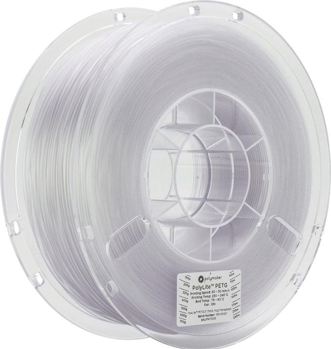 Polymaker PolyLite PETG V2 - Transparent - 1.75mm (PETG, 1.75 mm, 1000 g, Transparent)