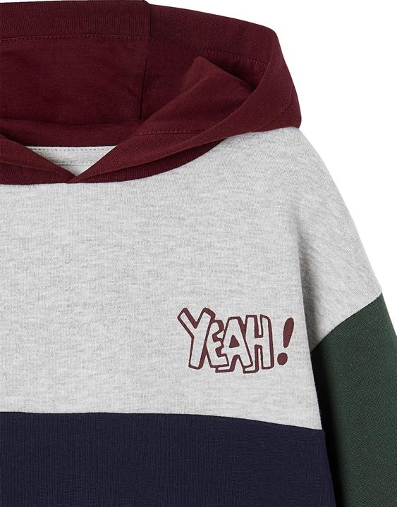 Produktbild Vertbaudet Jungen Kapuzensweatshirt im Colorblock-Style Basics mit Recycling-Polyester (98, 104)