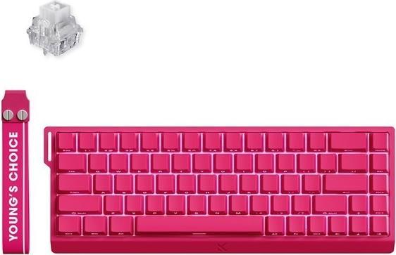 Actual product image Mchose Ace 68 65% HE Magnetic Keyboard Ice Rhino Switch Wired Rose Red (US, Cable)