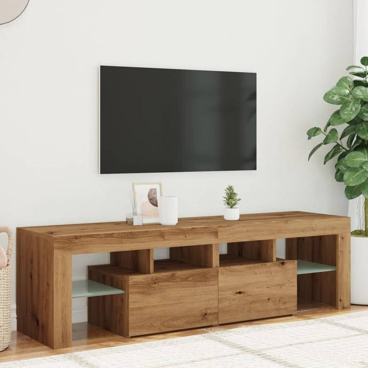 Produktbild VidaXL TV Schrank Lowboard Fernsehschrank Fernsehtisch mit LED Artisan-Eiche