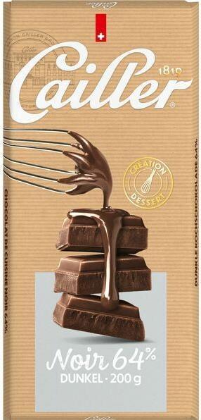Cailler Dessert Tavoletta di Cioccolato Fondente 64% (200 g)