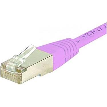 Exertis Connect Patchkabel S/FTP, PiMF, CAT.6, rosa, 15,0 m Patchkabel mit besonders schmalem Knickschutz (S/FTP, CAT6, ...