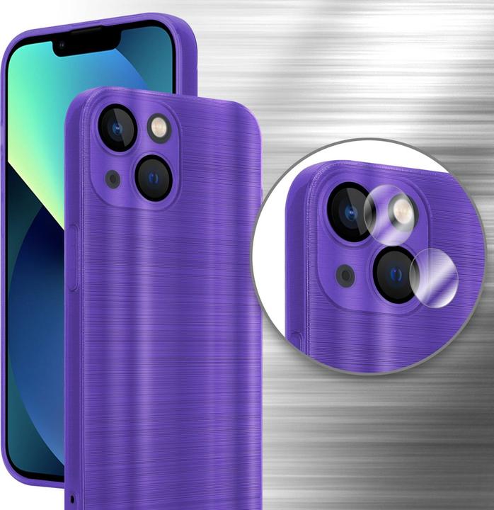 Actual product image Cadorabo Case for Apple iPhone 14 in TPU Brushed Camera Protection LM160 Style (Apple iPhone 14)