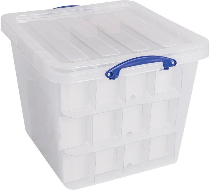 Produktbild Really Useful Box opbergdoos, 60 l, met inzetbakje, transparant (5060456659936) (60 l)