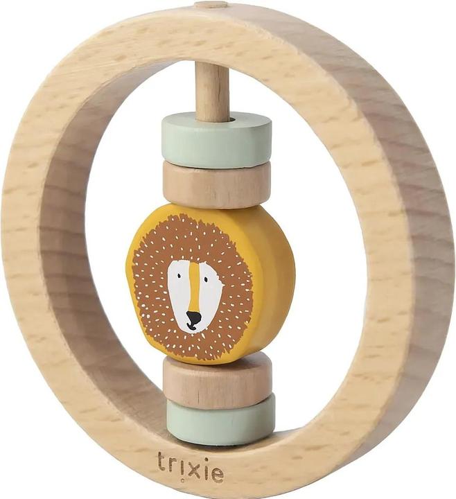 Productafbeelding Trixie Baby Houten ronde rammelaar - Mr Lion