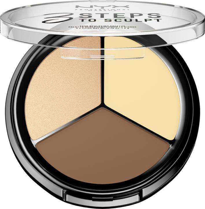 Produktbild NYX Professional Make-Up 4 Steps to Sculpt (2 Light, Highlighter, 15 g)