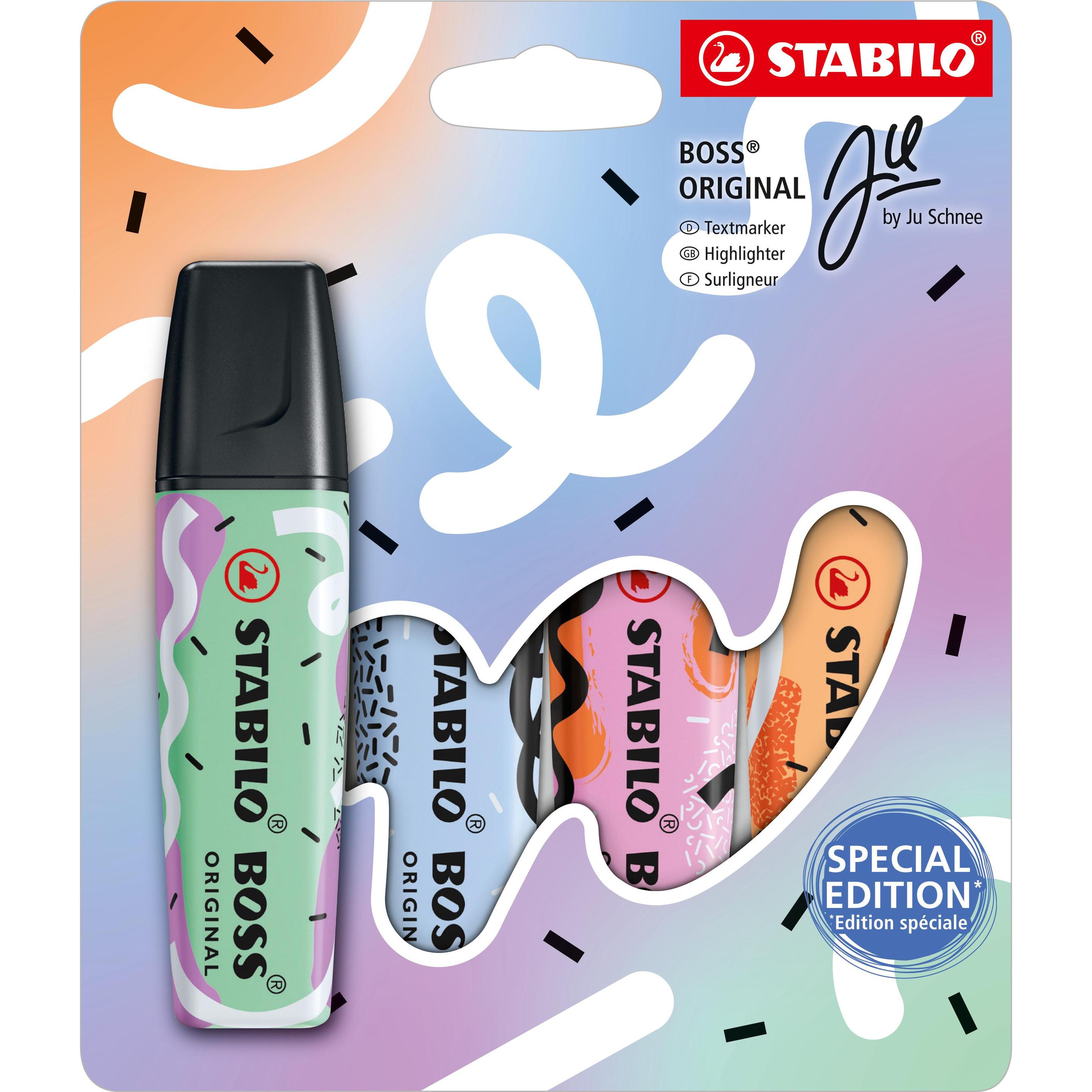 STABILO, Marker, Boss Original (Minze, fuchsie, Orange, Blau, 5 mm, 4 x)