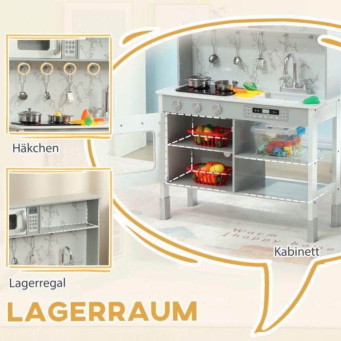 Produktbild Swisshandel24 Kinderküche Spielküche mit Elektroherd, Mikrowelle, Spüle & Wasserhahn