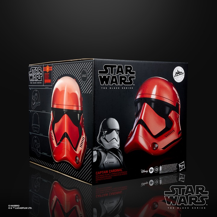 Actual product image Hasbro Star Wars The Black Series Galaxy's Edge Captain Cardinal electronic role-playing helmet