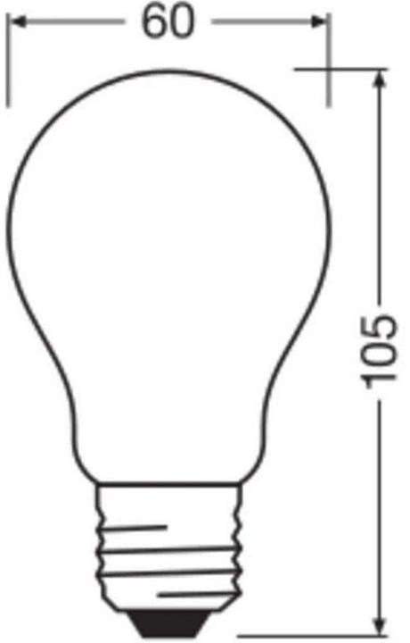 Image du produit Osram LED Leuchtmittel LED Retrofit CLASSIC A 5.9W 827 Frosted E27 Warm weiss 4099854467738 (E27, 5.90 W, 806 lm, 6 x, D)