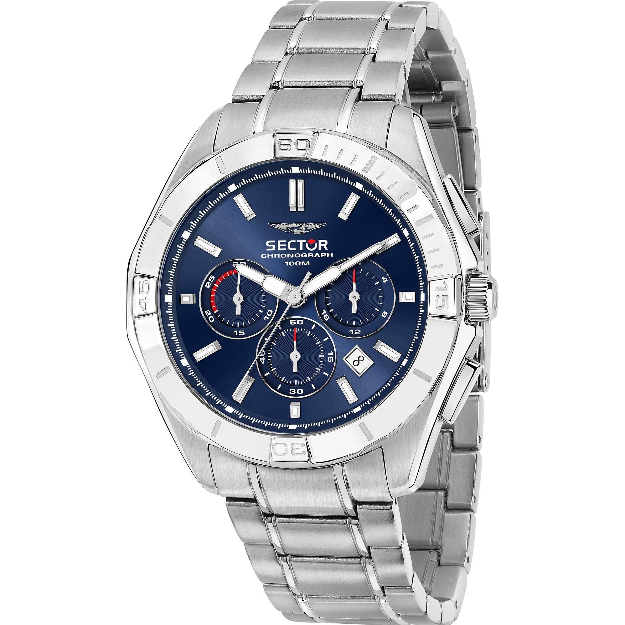 Sector, Armbanduhr, Chronograph 790, Silber, (Chronograph, 42 mm)