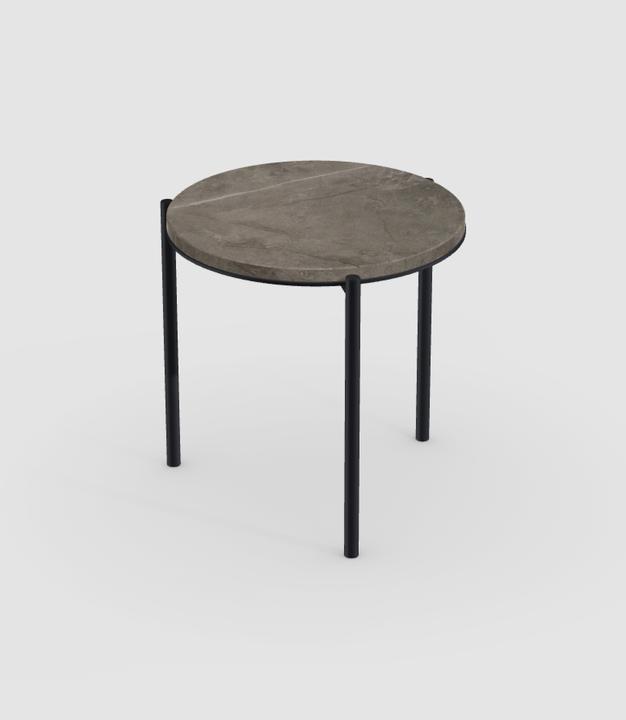 Actual product image Hans Eisenring Kyra Tripod S coffee table, deep black matt frame (40 x 39 cm)