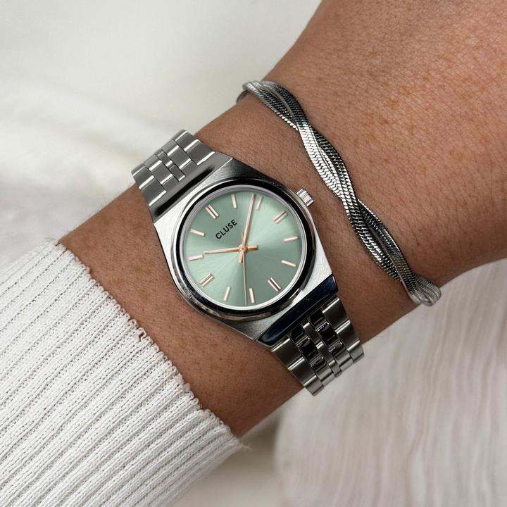 Produktbild Cluse Retro 70's Mini Silver (Analoguhr, 32 mm)