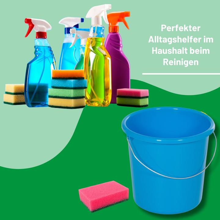 Produktbild Novaliv 3 Stück Eimer 5L Blau mit Masseinteilung - Putzeimer 5 Liter? 22,5 cm Praktischer Allrounder (3 Stk.)