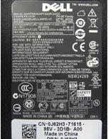 Actual product image Dell J62H3 AC adapter (90 W)