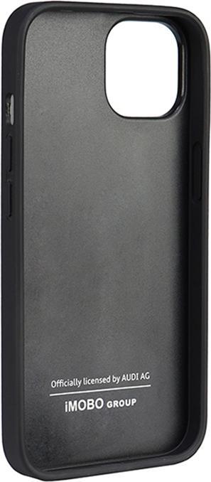 Actual product image Audi Genuine Leather iPhone 14 6.1" czarny/black hardcase AU-TPUPCIP14-Q8/D1-BK (Apple iPhone 13, Apple iPhone 14, Apple iPhone 15)