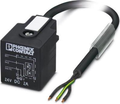 Produktbild Phoenix Contact Ventilstecker mit angespritzter Leitung 1400588 Schwarz SAC-3P-3,0-PUR/A-1L-R Inhalt: 1 St.