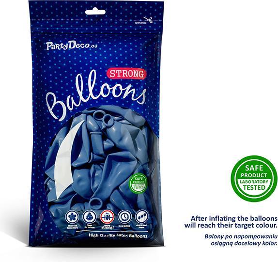 Produktbild Partydeco Strong Balloons 30cm, Metallic Blue (1 pkt / 50 pc.) (50 x)