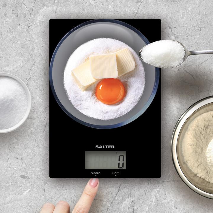Produktbild Salter 1170 BKDR Ultra Slim Glass Digital Kitchen Scale - Black