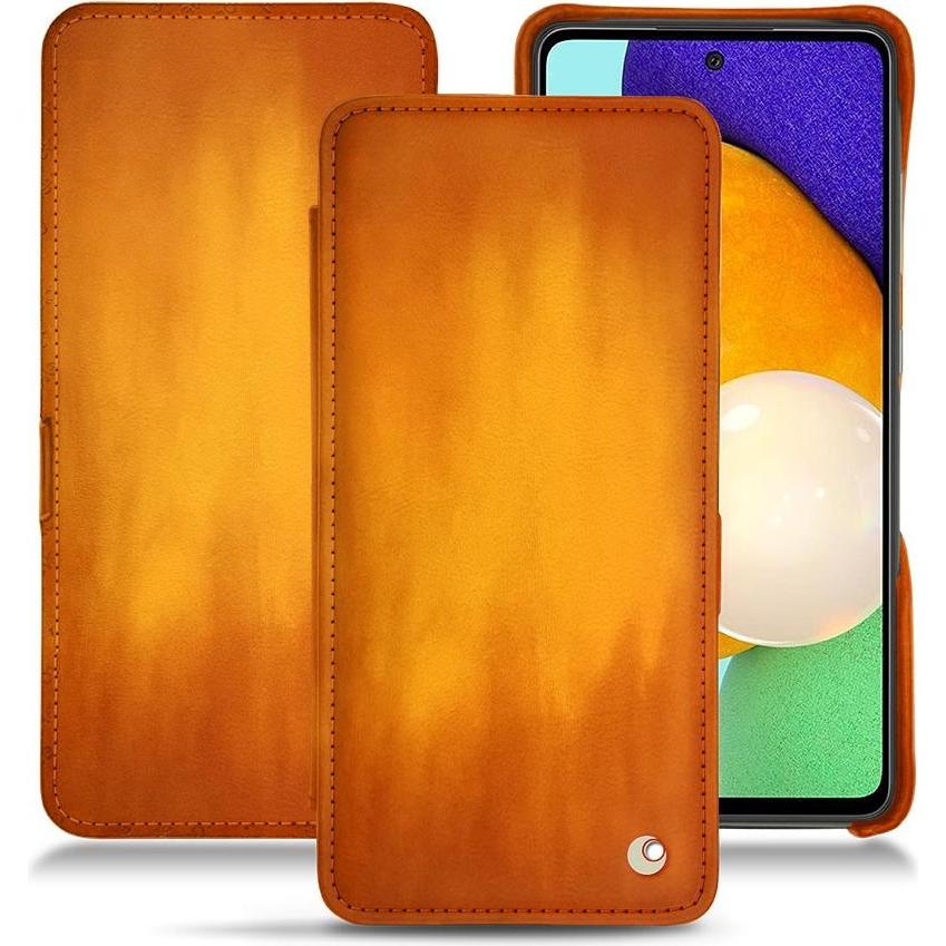 Thumbnail - Noreve Lederschutzhülle horizontal (Samsung Galaxy A52), Smartphone Hülle, Orange