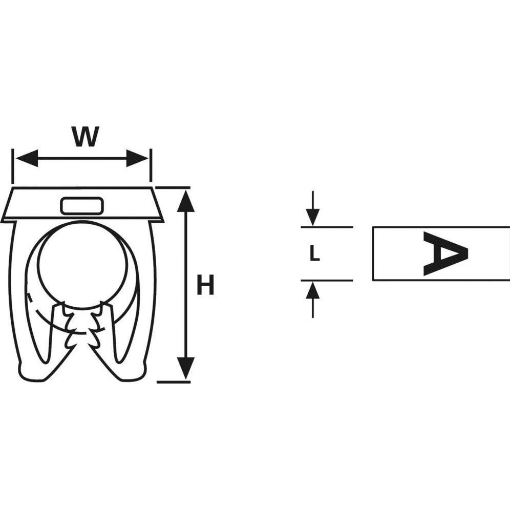 Thumbnail - HellermannTyton, Kabelverbindung Zubehör, Hellermann Tyton 561-02100 Mehrfarben 1000Stück(e) Kabelklammer