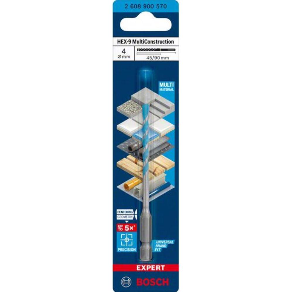 Thumbnail - Bosch Professional Zubehör, Bohrereinsatz, EXPERT HEX-9 MultiConstruction Bohrer, 4 x 45 x 90 mm (4 mm)