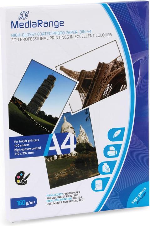 Produktbild MediaRange Fotopapier (160 g/m², A4, 100 x)