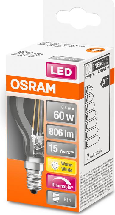 Actual product image Osram Superstar Classic P (E14, 5.90 W, 806 lm, 1 x, E)