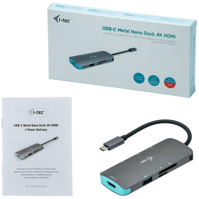 Produktbild i-tec Metal Nano Dock (USB-C, 1 Ports)
