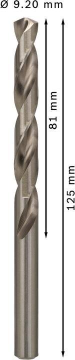 Image du produit Bosch Professional Zubehör Foret hélicoïdal PRO Metal HSS-G, 9,2 x 81 x 125 mm (9,2 mm)