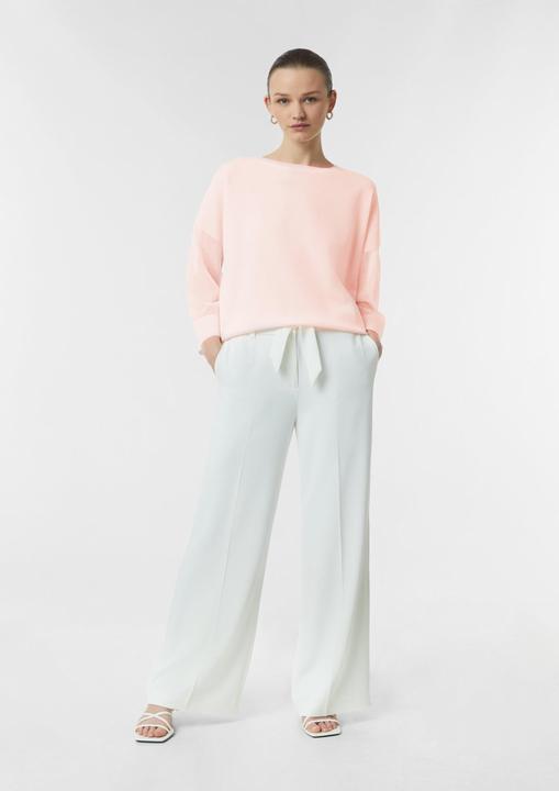 Produktbild Comma Strickpullover Semi-transparentes Feinstrickshirt mit verkürzten Ärmeln (XS)