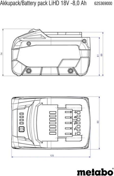 Produktbild Metabo Akku 625549000 (18 V)