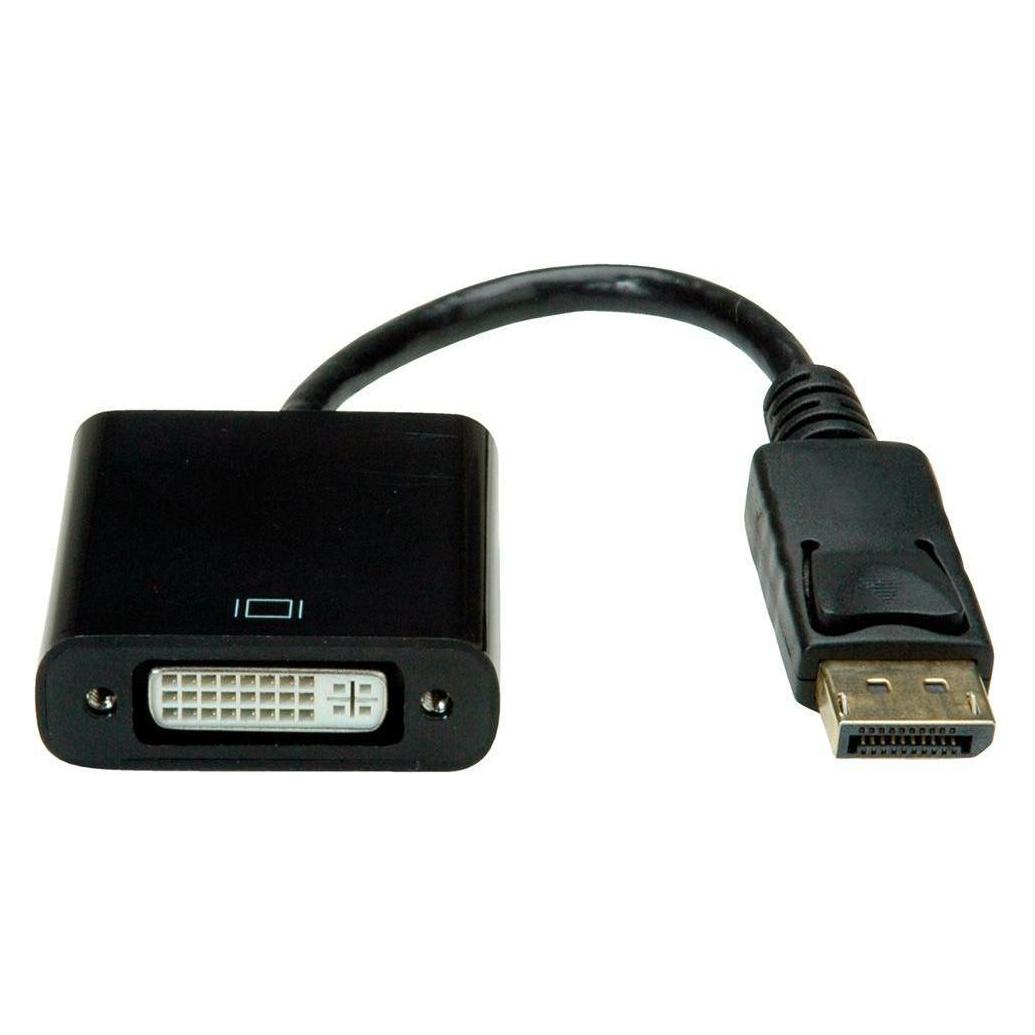 Value DisplayPort chiuso (DVI, 15 cm), Adattatore dati + video, Nero