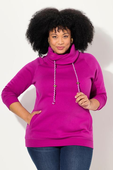 Produktbild Ulla Popken Sweatshirt, weiter Stehkragen, Taschen, Raglan-Langarm (54)