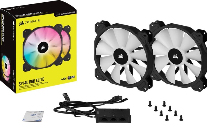 Produktbild Corsair SP140 RGB Elite Dual Node C (140 mm, 2 x)