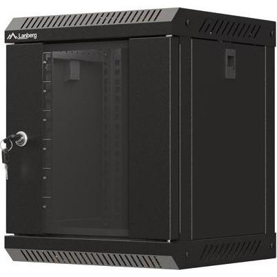 Lanberg Szafa Instalacyjna Rack Wisząca 10 6u 300x300 Czarna Drzwi Przeszklone (Flat Pack) (6 HE, 10 Zoll Rack), Servers...