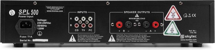 Immagine prodotto Skytec Amplificatore di potenza SPL 500MP3 (Fase finale)