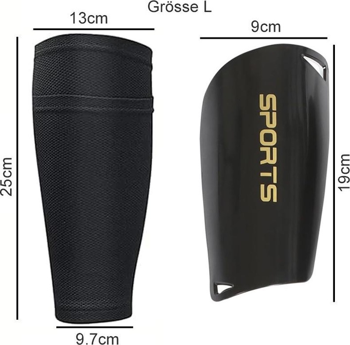 Immagine prodotto Cbx Set calcio Calzettoni e parastinchi taglia L Nero (L)