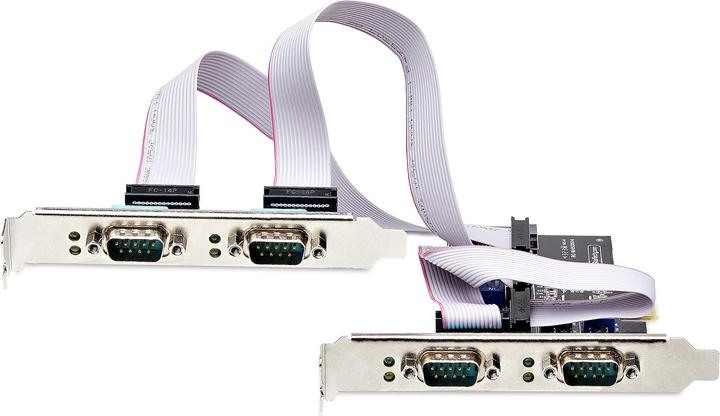 Produktbild StarTech com PS74ADF-SERIAL-CARD, PCIe, Seriell, RS-232/422/485, Schwarz, Aktivität, ASIX - AX99100