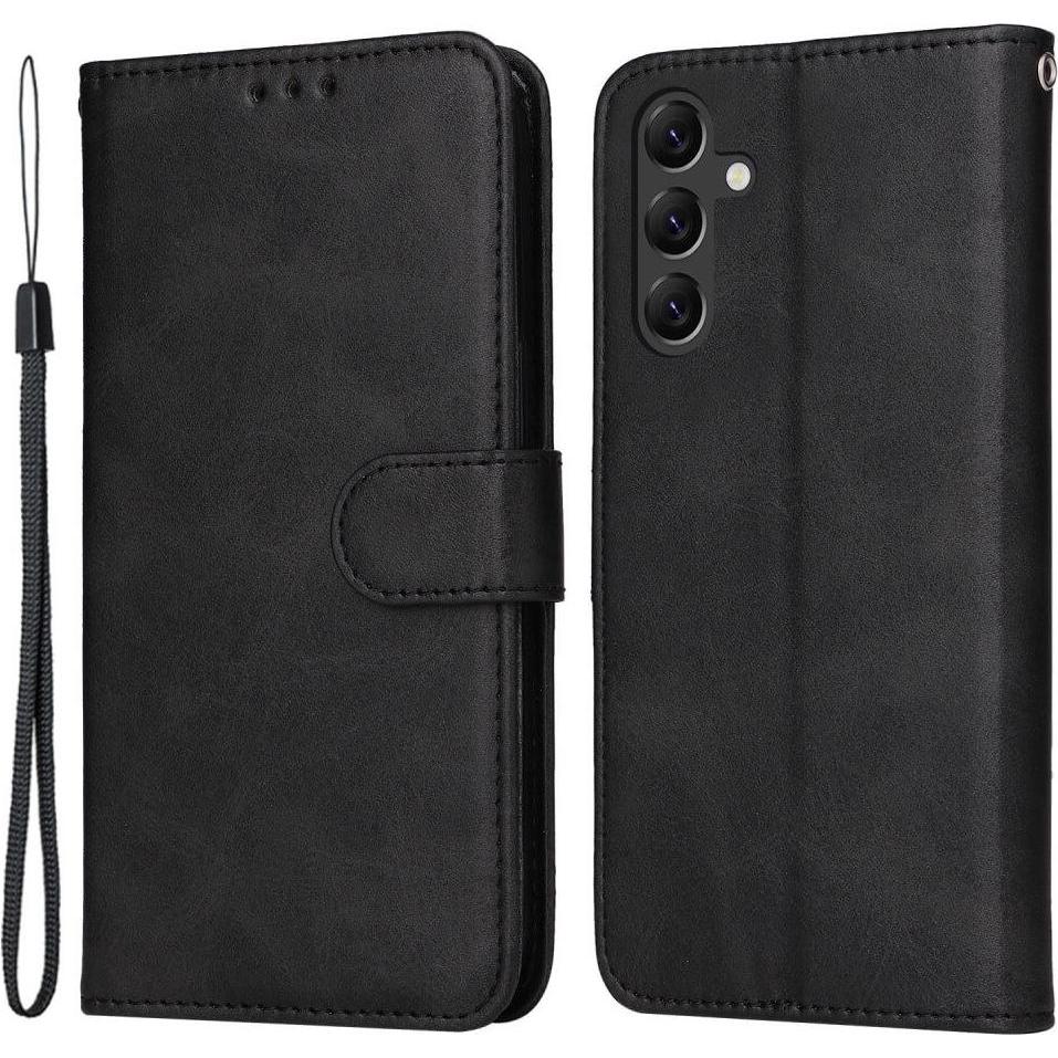 Cover-Discount Galaxy A15 - Premium Handyhülle Etui schwarz (Samsung Galaxy A15), Smartphone Hülle, Schwarz