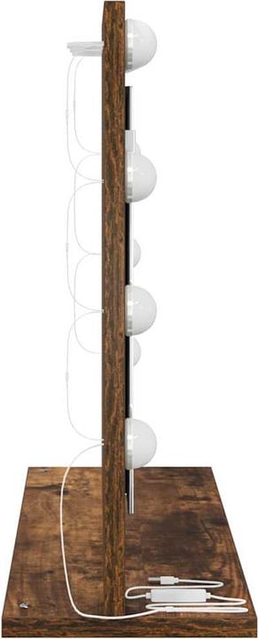Produktbild VidaXL Waschtisch Spiegel Geräucherte Eiche Holz, Glas 60 x 45 x 18 cm