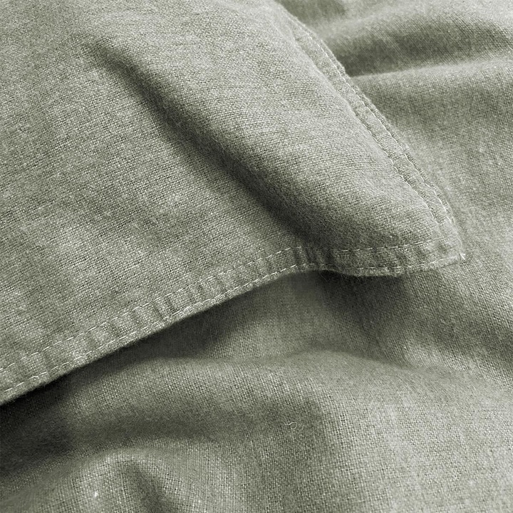 Actual product image H.G. Hahn-Haustextilien Hahn Flanell Bettwäsche Stone-Washed (Bedding set, 135x200 cm + 80x80 cm)