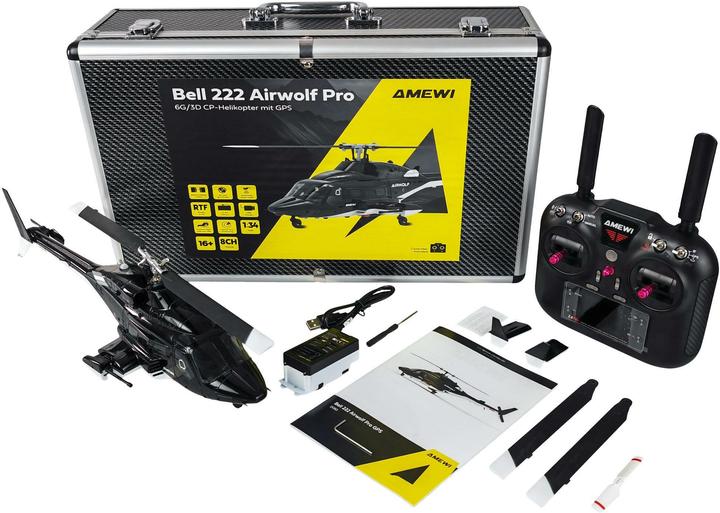 Actual product image Amewi Bell 222 Airwolf Pro GPS Helikopter 8-Kanal 3D/6G RTF