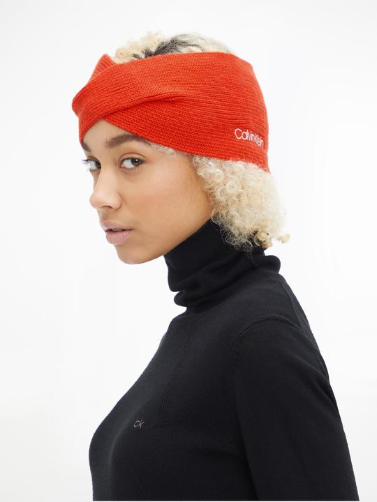 Produktbild Calvin Klein Damen Essential Knit Headband Andere Mütze, Deep Orange, One Size