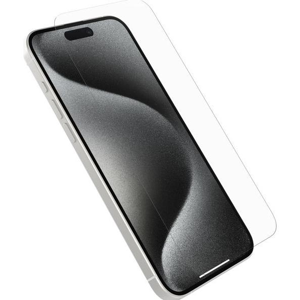 OtterBox Premium Glass Antimicrobial (1 Stück, Apple iPhone 15 Pro Max), Smartphone Schutzfolie, Transparent