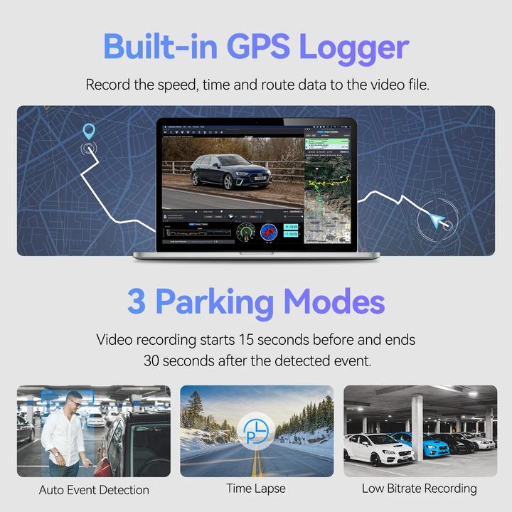 Produktbild Viofo A129 Pro 2CH Duo 4K Wifi GPS - Premium auto dashcam (GPS-Empfänger, WLAN, Eingebautes Display, Eingebautes Mikrofon, 4K)