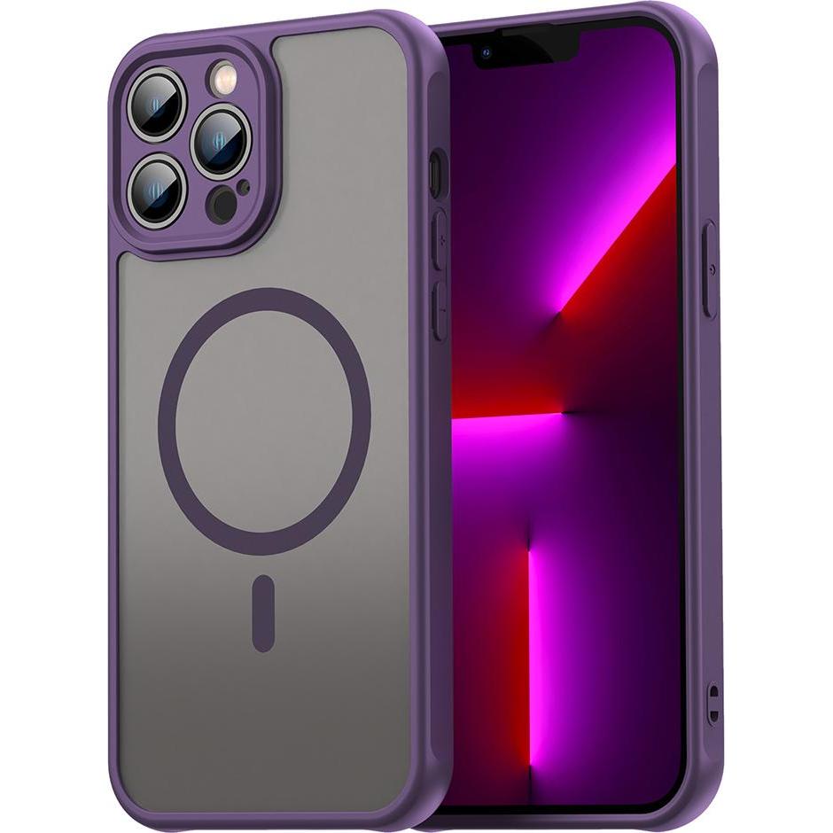 Techsuit - HaloFrost II MagSafe - iPhone 13 Pro Max - Purple (Apple iPhone 13 Pro Max), Cover smartphone, Viola